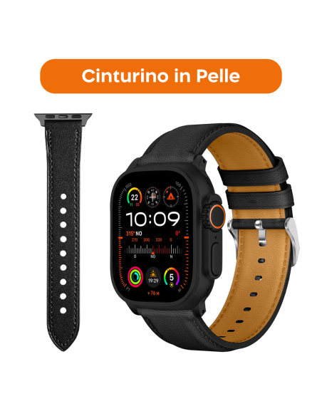 Smartwatch Ultra 49mm 4 Cinturini Notifiche Chiamate e App iOs e Android 4 in 1