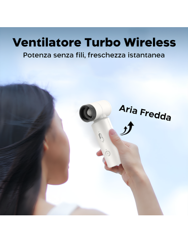 Mini Ventilatore Multifunzione Senza Fili...
