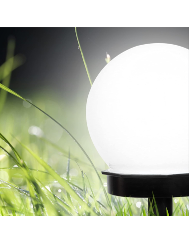 4pz Lampada Sfera Ricarica Solare 10cm da...
