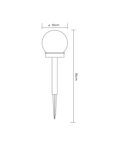 8pz Lampada Sfera Ricarica Solare 10cm da...