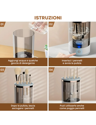Macchina Elettrica per Pulizia Pennelli Trucco...