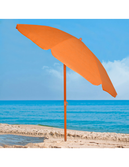 Ombrellone da Spiaggia TNT Palinuro H185cm Inclinabile 8 Stecche Palo Alluminio