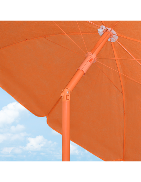 Ombrellone da Spiaggia TNT Palinuro H185cm Inclinabile 8 Stecche Palo Alluminio