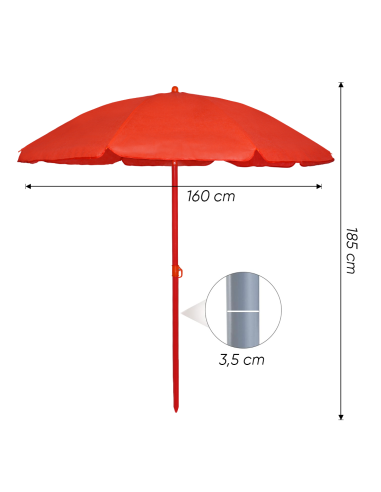 Ombrellone da Spiaggia TNT Palinuro H185cm...