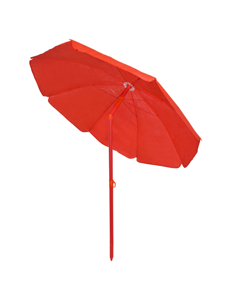 Ombrellone da Spiaggia TNT Palinuro H185cm Inclinabile 8 Stecche Palo Alluminio