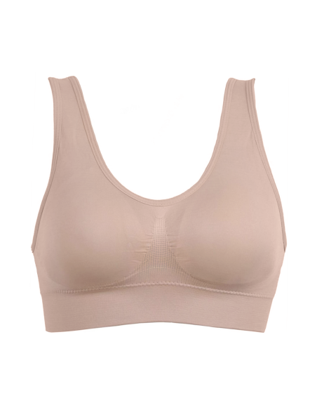Pack 3 Reggiseno Top Sportivo Senza Ferretto Spalla Larga Traspirante Elastico