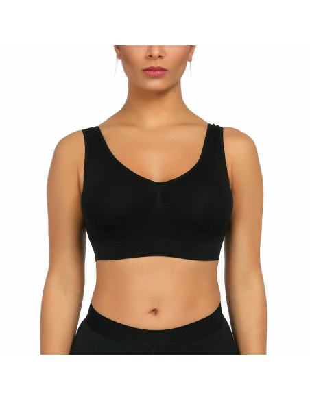 Reggiseno Top Sportivo Senza Ferretto Spalla Larga Traspirante Elasticizzato