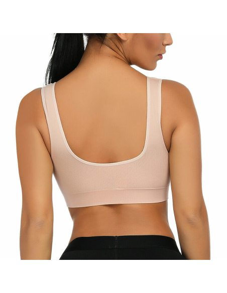 Reggiseno Top Sportivo Senza Ferretto Spalla Larga Traspirante Elasticizzato