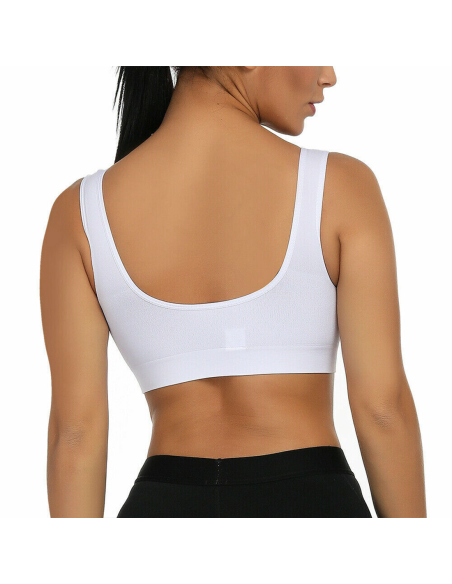 Pack 3 Reggiseno Top Sportivo Senza Ferretto Spalla Larga Traspirante Elastico