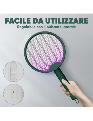Racchetta Elettrica Anti Zanzare Fulmina...