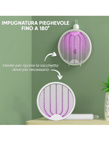 Racchetta Elettrica Anti Zanzare Fulmina...