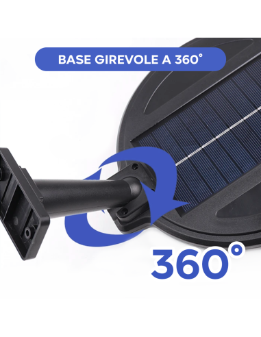 Lampada Solare Faro Lampione Stradale 220 LED...