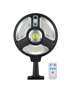 Lampada Solare Faro Lampione Stradale 220 LED Pannello...