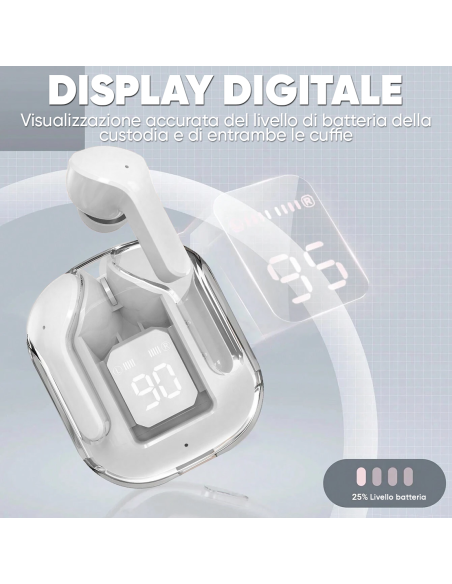 Cuffie Ultrapods Max Auricolari Bluetooth 5.3 Wireless Microfono Display LED