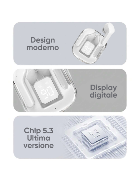 Cuffie Ultrapods Max Auricolari Bluetooth 5.3 Wireless Microfono Display LED