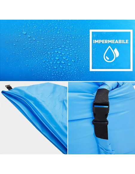 Divano Letto Gonfiabile Sacco a Pelo Materassino ad Aria Portatile da Campeggio