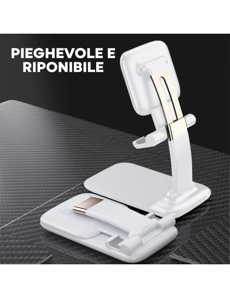 Supporto per Telefono Cellulare Smartphone Regolabile per Scrivania Pieghevole