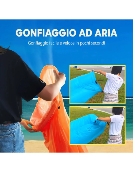 Divano Letto Gonfiabile Sacco a Pelo Materassino ad Aria Portatile da Campeggio