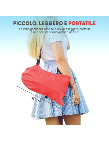 Divano Letto Gonfiabile Sacco a Pelo...