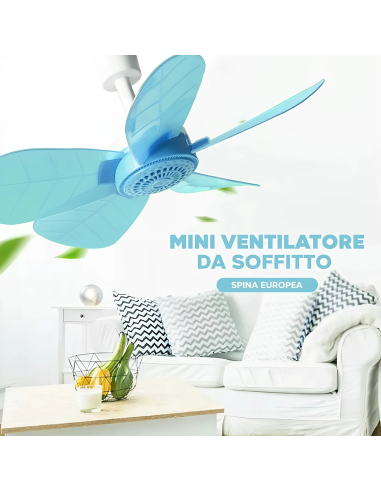 Mini Ventilatore da Soffitto Silenzioso...