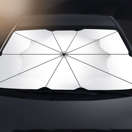 2pz Ombrello Parasole Auto Pieghevole Copertura Universale Parabrezza 140x76cm