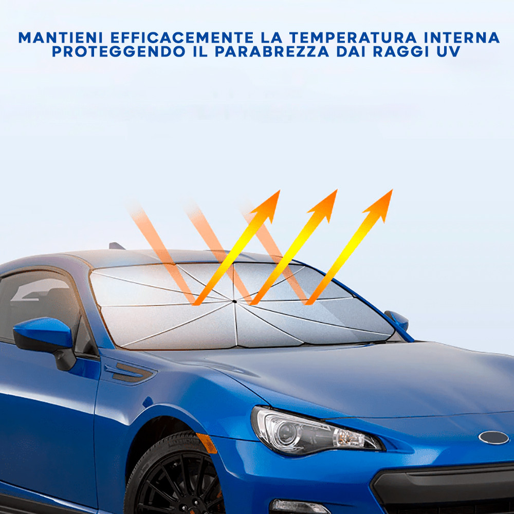 2pz Ombrello Parasole Auto Pieghevole Copertura...