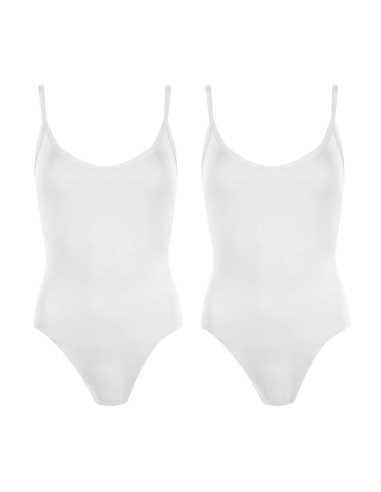 2pz Costume Intero Donna da Mare MADRID Elasticizzato Push Up Tinta Unita Bianco 40