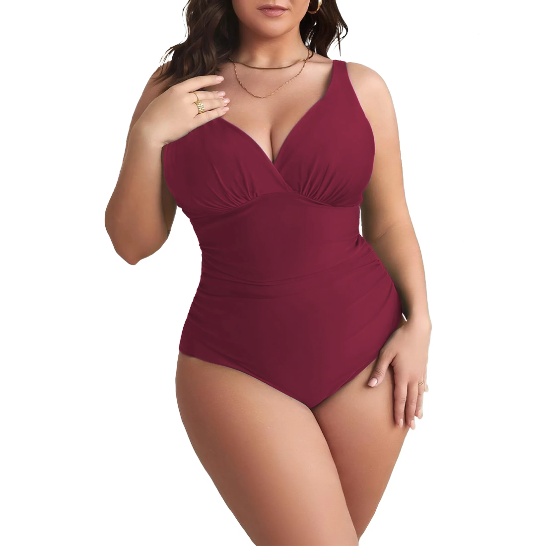 Trendyol Costume Da Bagno Donna In Maglia Tinta Unita - Nero, Scollo Quadrato, Taglie S