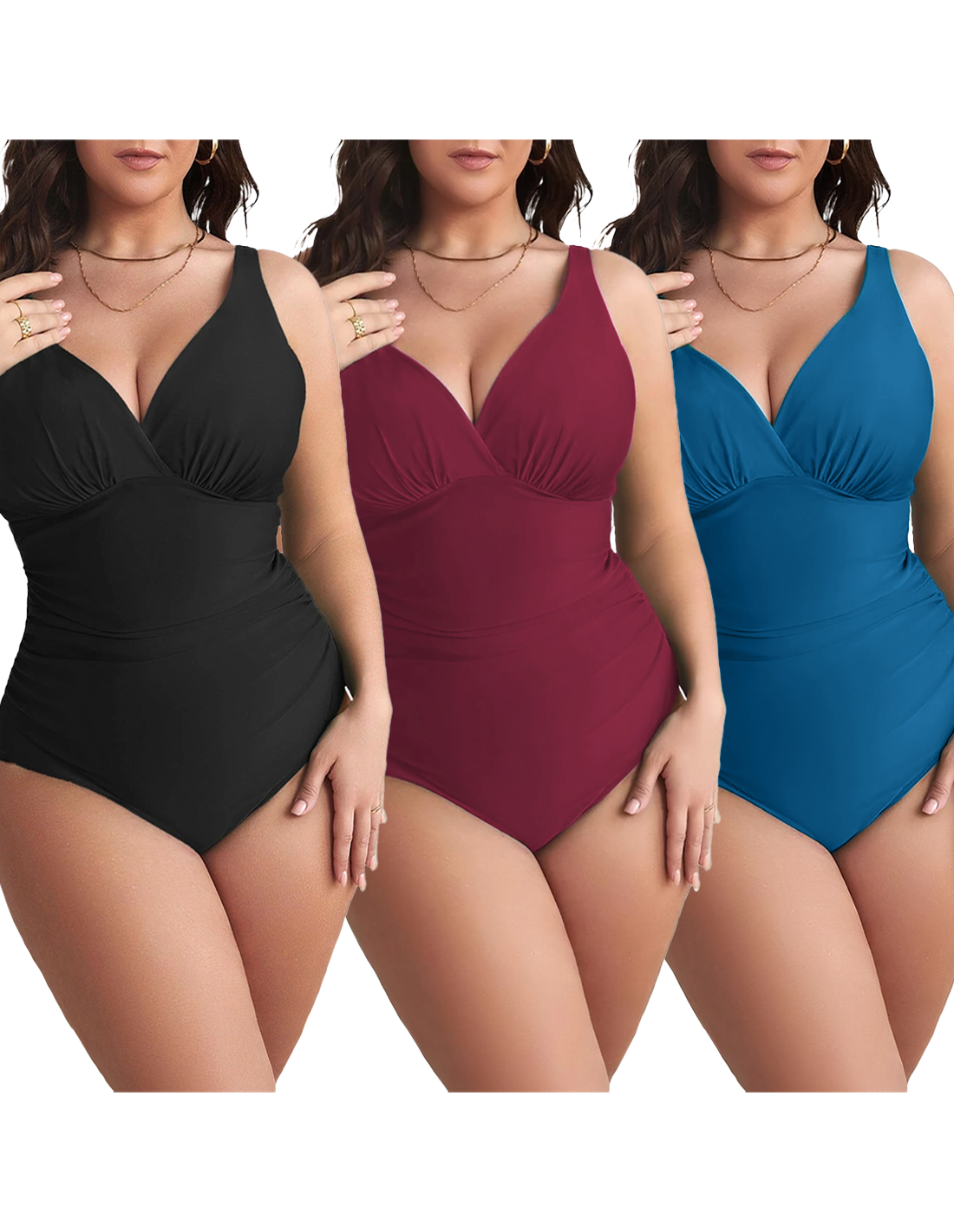 Wantdo Costume Da Bagno Intero Da Donna Curvy Taglie Forti