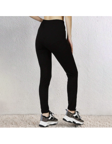 Set 3pz Leggings Donna Nero per Fitness Cotone...