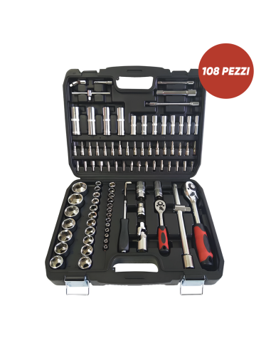 Valigetta Porta Attrezzi 108pz Set Cricchetti...