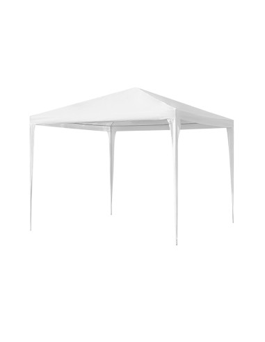 Gazebo da Giardino Quadrato 3x3 mt con Telaio in Acciaio Telo Polietilene