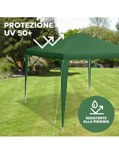 Gazebo da Giardino Quadrato 3x3 mt con Telaio...
