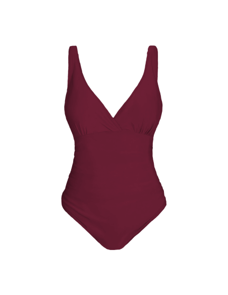 Costume da Bagno Intero da Donna Tinta Unita Plus Size Scollo a V Contenitivo