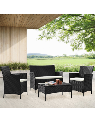 Set da Giardino IBIZA Polyrattan Divano 2...