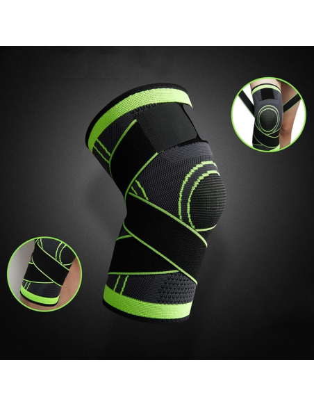 2pz Ginocchiera Sportiva Tutore Ginocchio Supporto Fascia Elastica Compressione