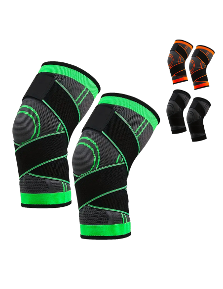 2pz Ginocchiera Sportiva Tutore Ginocchio Supporto Fascia Elastica Compressione