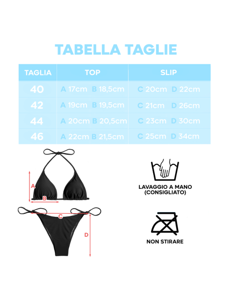 2pz Costume Bikini Donna da Mare IBIZA Due Pezzi Push Up Tinta Unita Beachwear