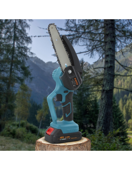 Kit 3in1 Forbici Potatura Elettrica Batteria 48V Asta Telescopica Motosega da 6"