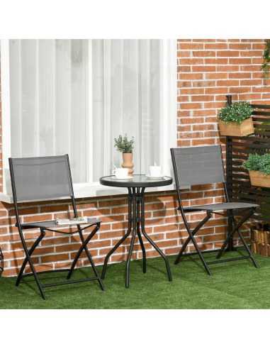 Set Giardino MALDIVE 2 Sedie Pieghevoli in...