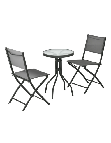 Set Giardino MALDIVE 2 Sedie Pieghevoli in...