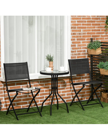 Set Giardino MALDIVE 2 Sedie Pieghevoli in...