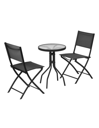 Set Giardino MALDIVE 2 Sedie Pieghevoli in...