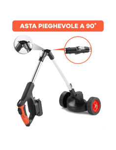 Decespugliatore Cordless 2 Batterie 21V con Ruote e Asta... 2