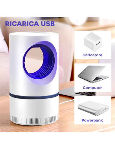 Lampada Anti Zanzare Elettrica con Luce UV...
