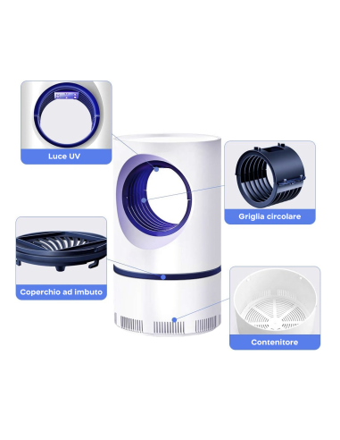 Lampada Anti Zanzare Elettrica con Luce UV...