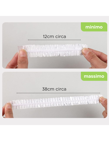 100 Sacchetti per Conservazione degli Alimenti Usa e Getta Copertura Elastica