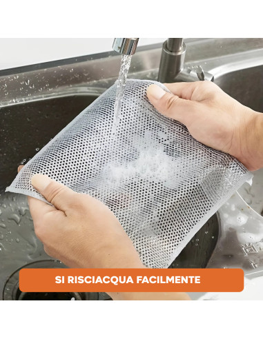 Straccio in Filo Metallico 10pz Riutilizzabile...