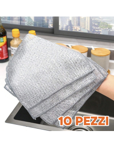 Straccio in Filo Metallico 10pz Riutilizzabile Multiuso... 2