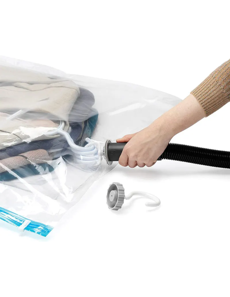 Sacco sottovuoto sacchetto vestiti con gancio custodia indumenti appendi abiti